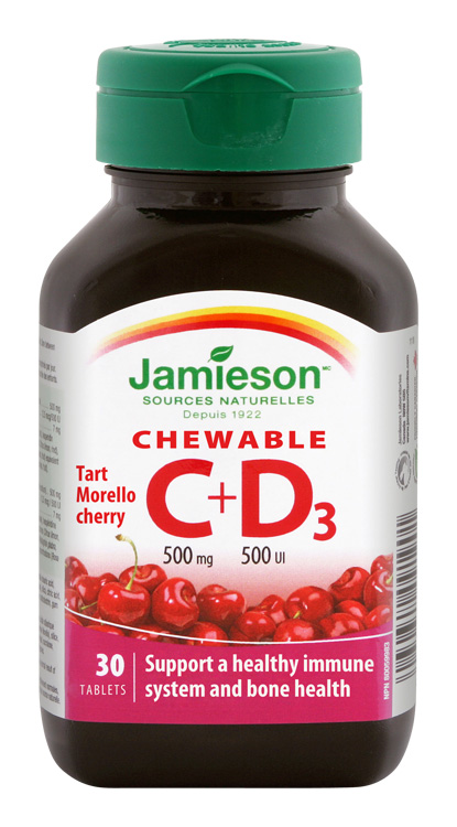 Jamieson Vitamín CD Cherry 500 mg 30 tbl.