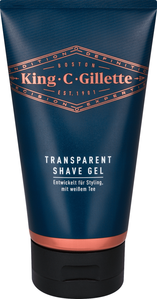 King C Gillette Transparentný gel na holenie 150ml