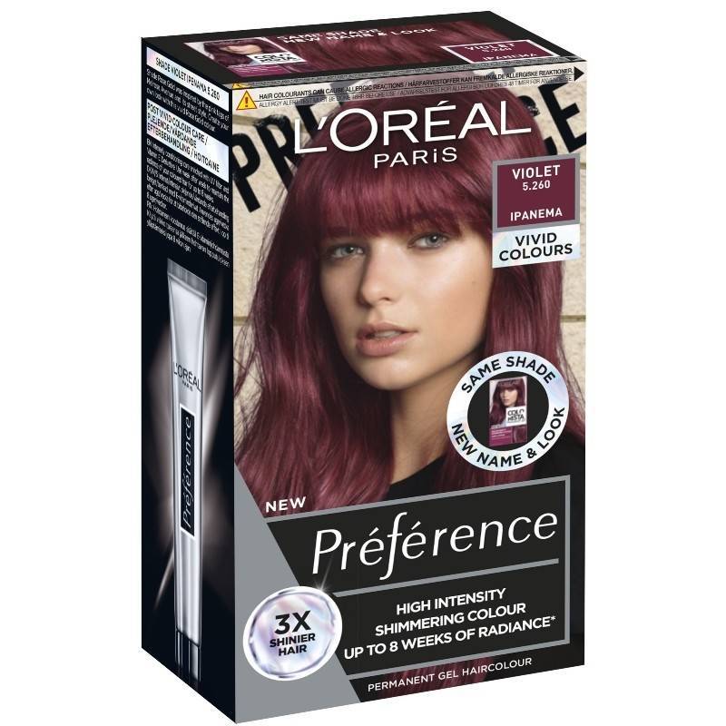 LOréal Paris Préférence Vivid Colors permanentná farba na vlasy 5.260 Ipanema - Violet, 609054 ml