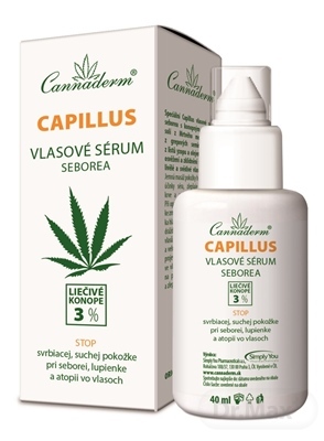 Cannaderm CAPILLUS vlasové sérum seborea - šampón na vlasy