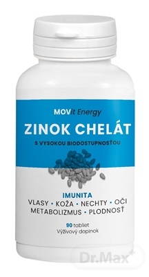 MOVit Zinok Chelát 15 mg