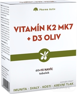 Pharma Activ Vitamín K2 MK7  D3 OLIV