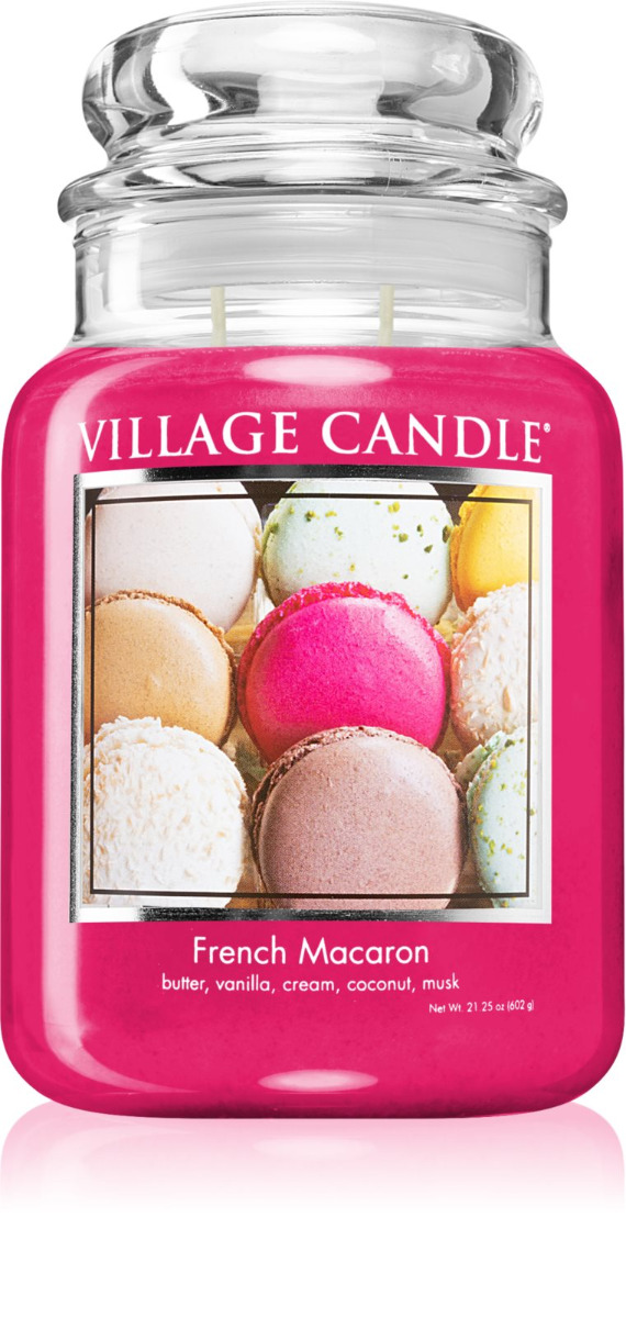 Village Candle Vonná sviečka v skle - French Macaroon - Francúzske makrónky, veľká