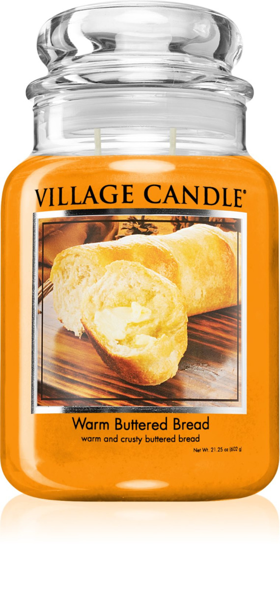 Village Candle Vonná sviečka v skle - Warm Buttered Bread - Teplé maslové žemličky, veľká