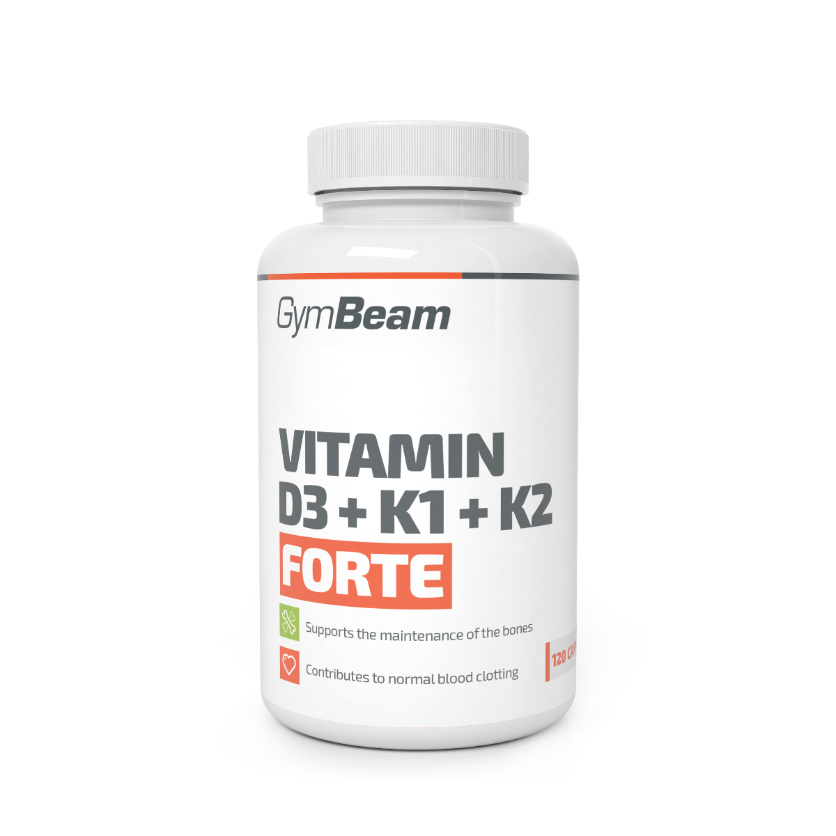 GymBeam Vitamin D3 K1 K2 Forte 120 kaps.