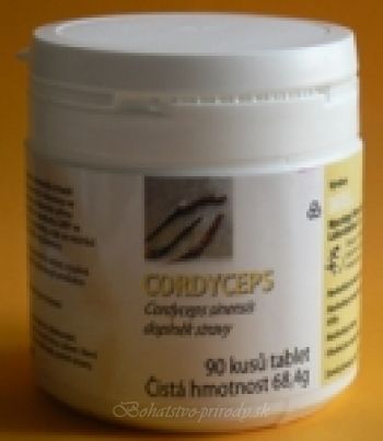 CORDYCEPS sinensis - 90 tabliet po 500 mg sušenej huby