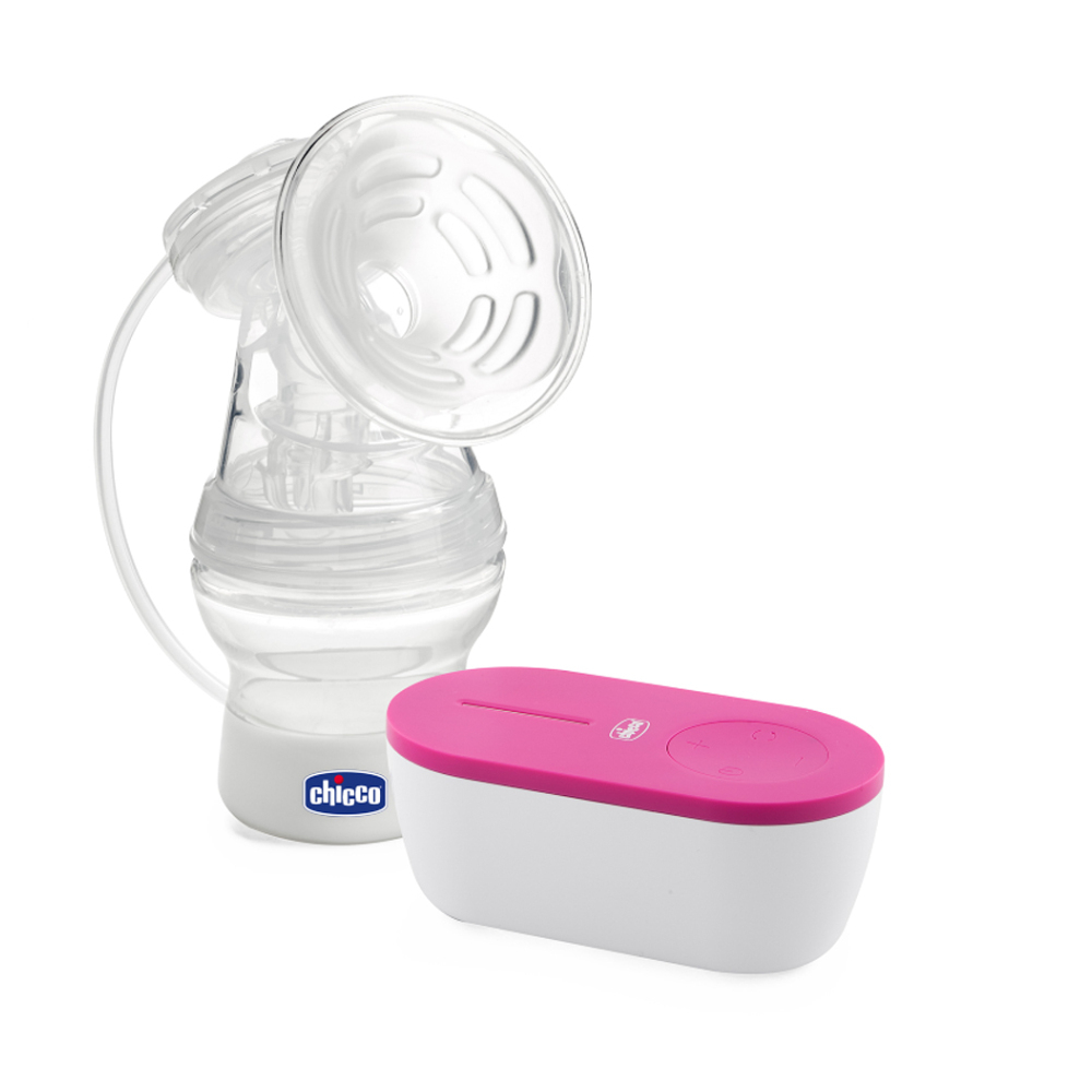CHICCO Travel Pink odsávačka materského mlieka elektrická prenosná USB
