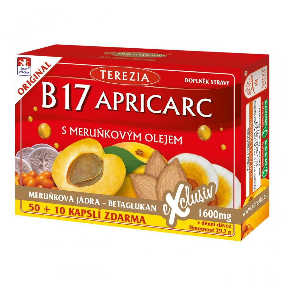 TEREZIA Apricarc B17 s marhuľovým olejom 5010 kapsúl