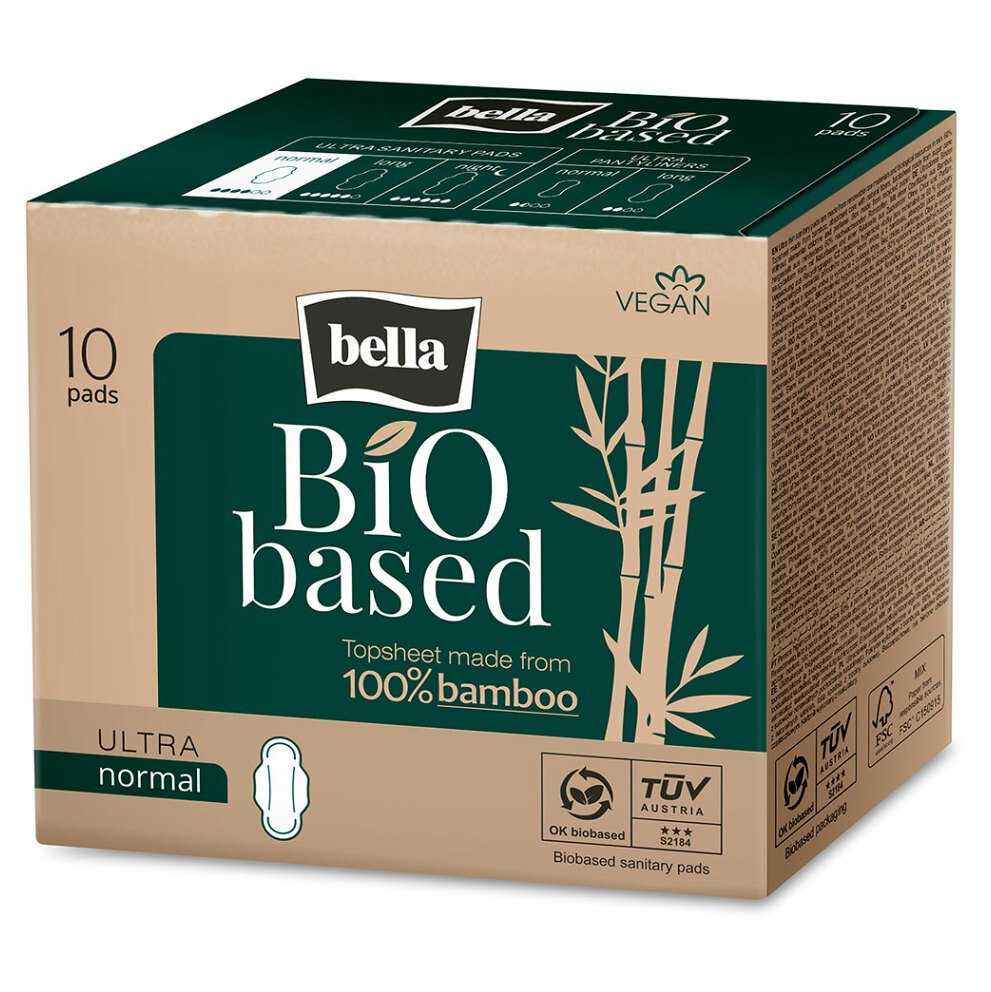 BELLA Bio Based Normal Ultratenké hygienické vložky s krídelkami 10 ks