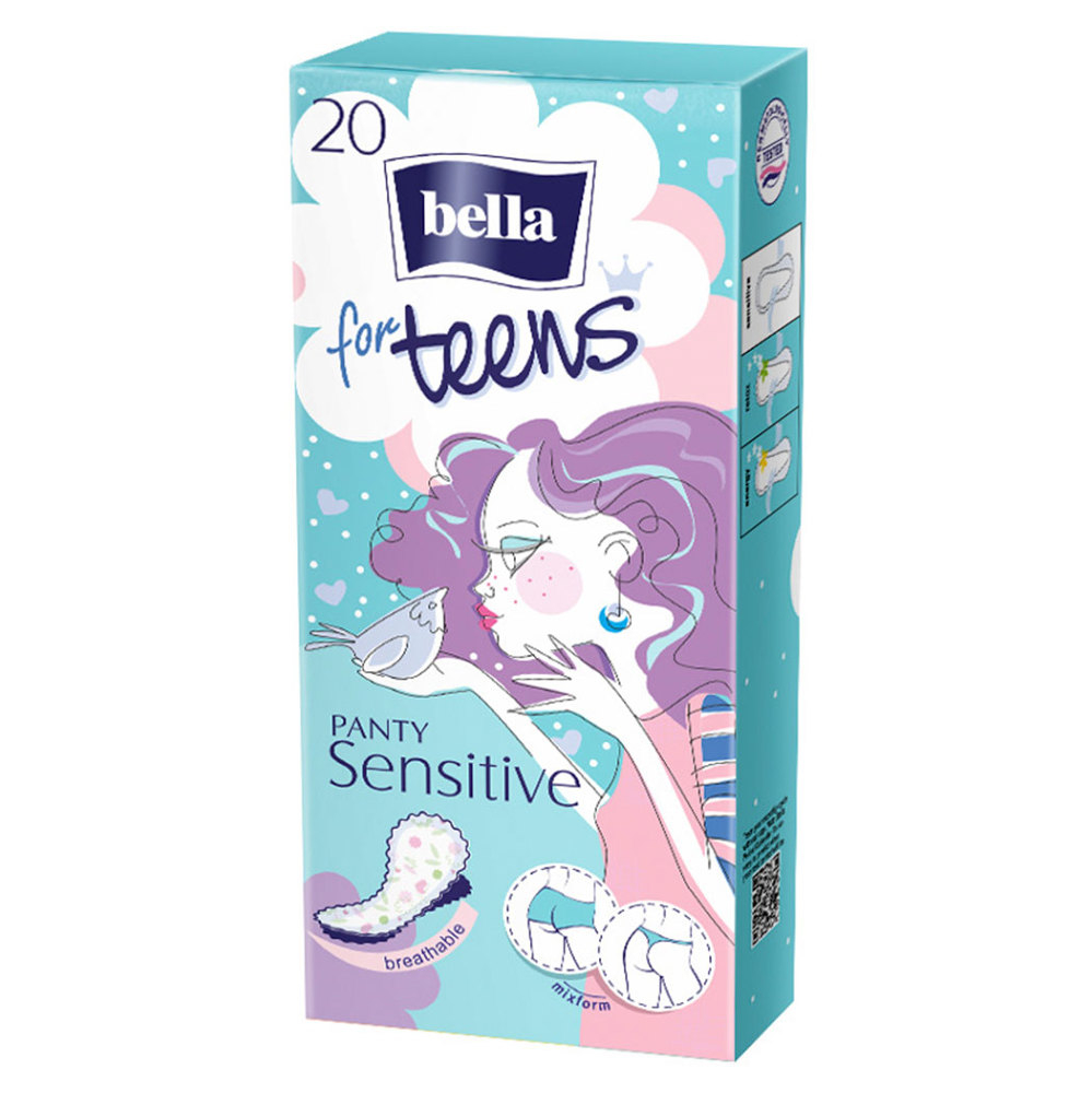 BELLA For Teens slipové vložky Sensitive 20 kusov v balení