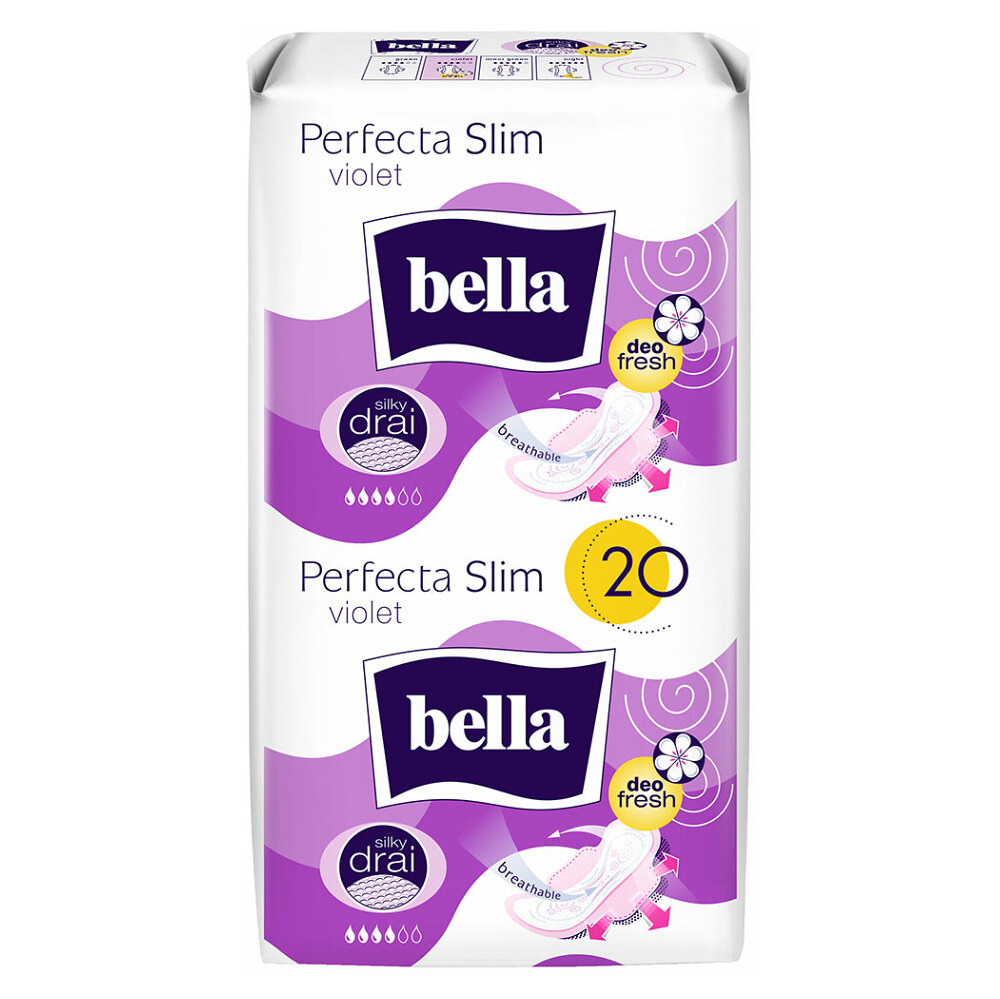 BELLA Perfecta Slim Violet Hygienické vložky s krídielkami 20 ks