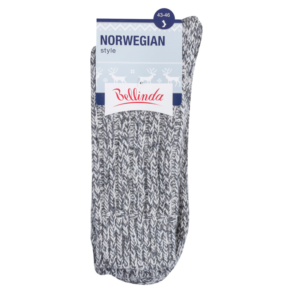 BELLINDA Dámske a pánske zimné ponožky 43-46 sivý melír 1 kus