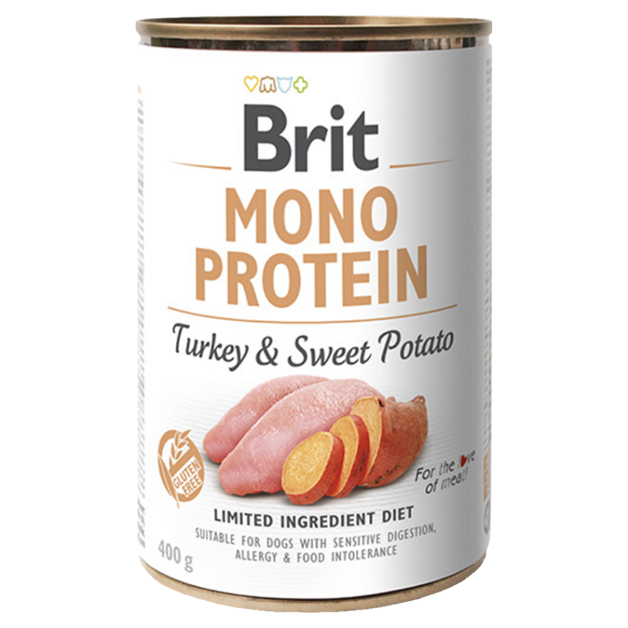 Brit MONO PROTEIN Turkey  Sweet Potato konzerva pre psov 400 g