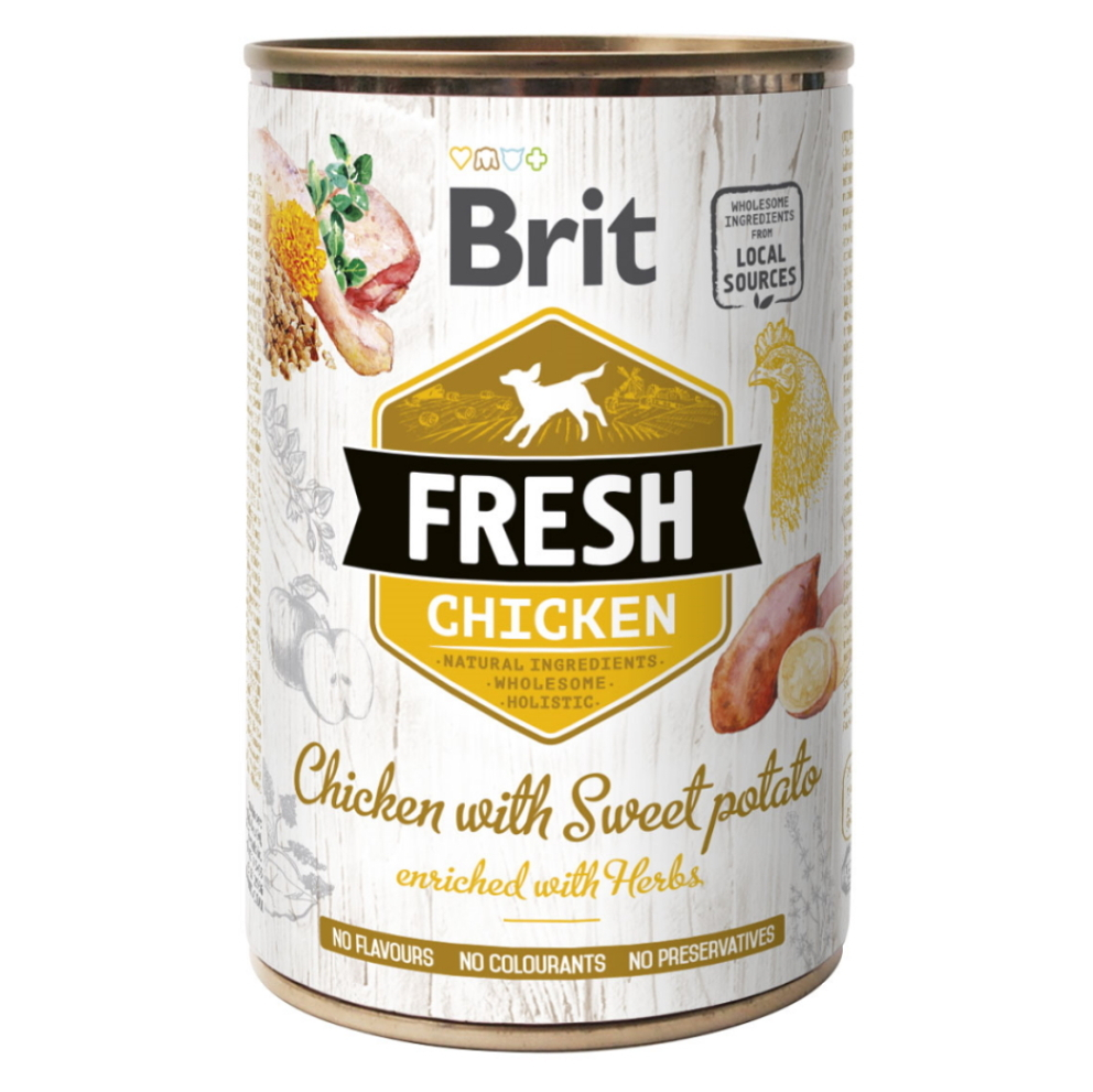 BRIT Fresh Chicken with Sweet Potato konzerva pre psov 400 g