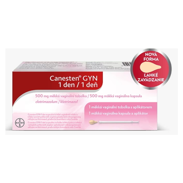 CANESTEN GYN 1 deň 500 mg mäkká vaginálna kapsula