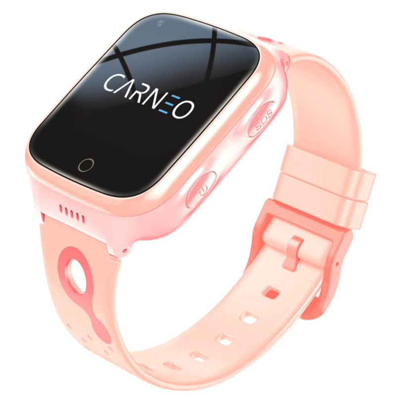 CARNEO GuardKid 4G Platinum pink detské inteligentné hodinky
