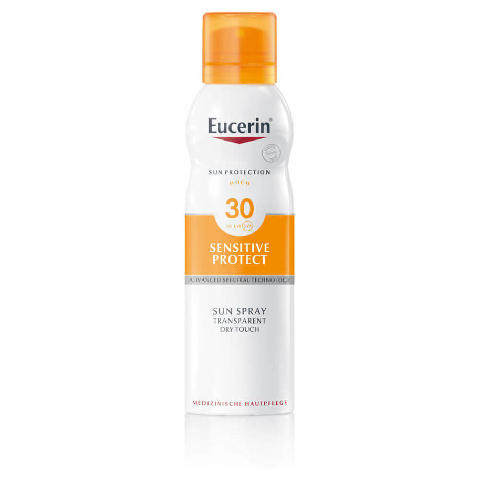 EUCERIN Sun Dry Touche Transparentný sprej na opaľovanie SPF 30 200 ml