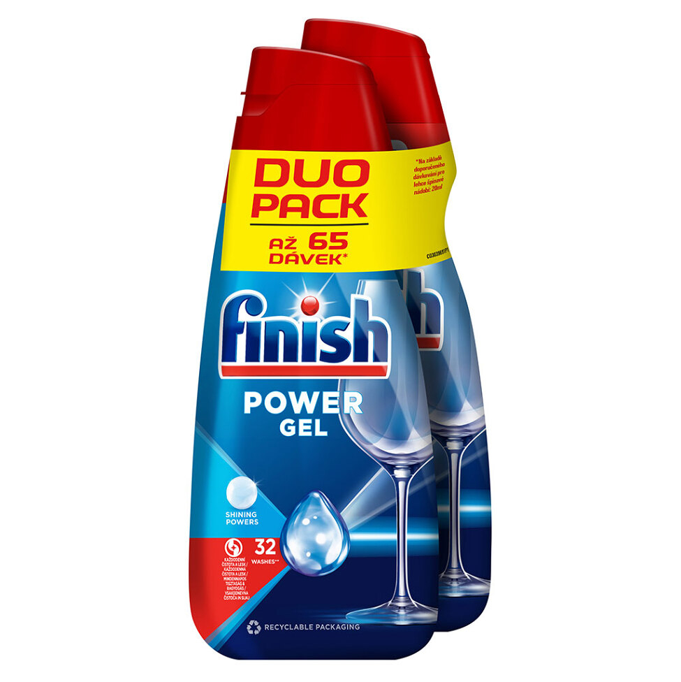 FINISH All-in-1 Gél do umývačky riadu Shine  Protect 2 x 650 ml