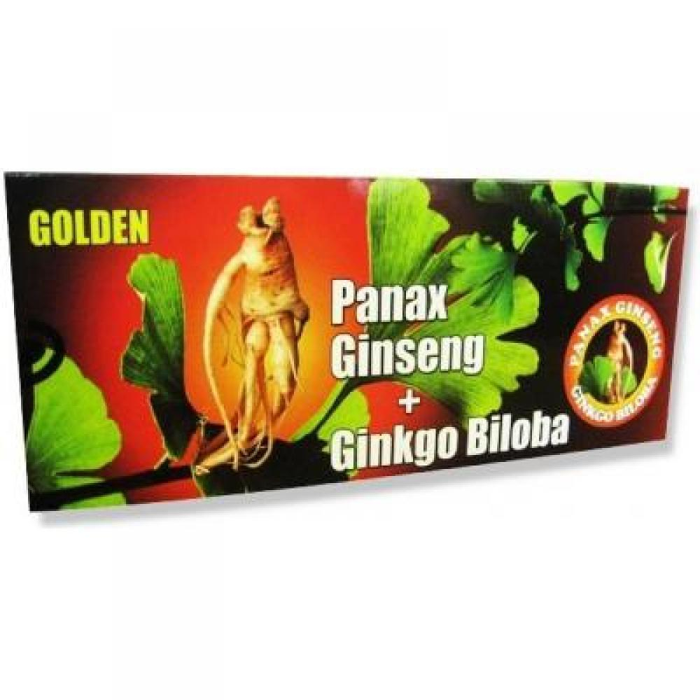GOLDEN Panax ginseng  ginkgo biloba ampulky 10 x 10 ml