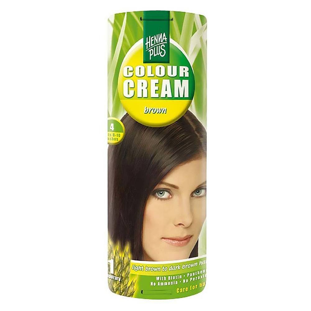 HENNA PLUS Prírodná farba na vlasy krémová 4 Hnedá 60 ml