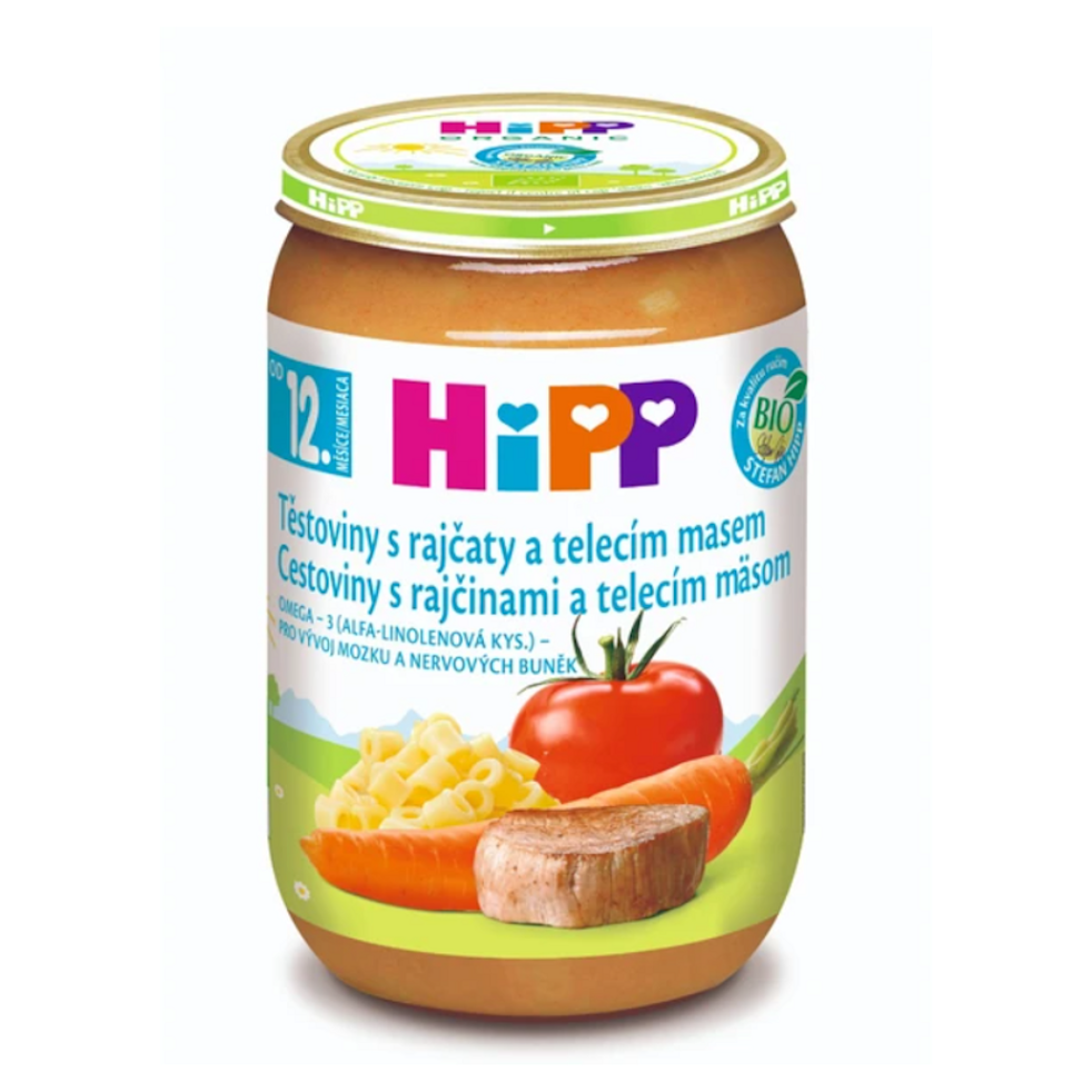 HIPP Bio menu cestoviny s paradajkami a teľacím mäsom 12m 220 g