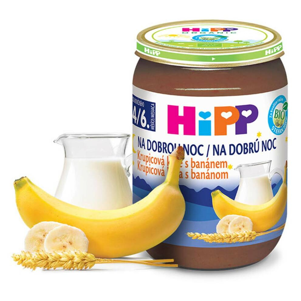 HiPP Na dobrú noc Krupicová kaša s banánom BIO 190 g