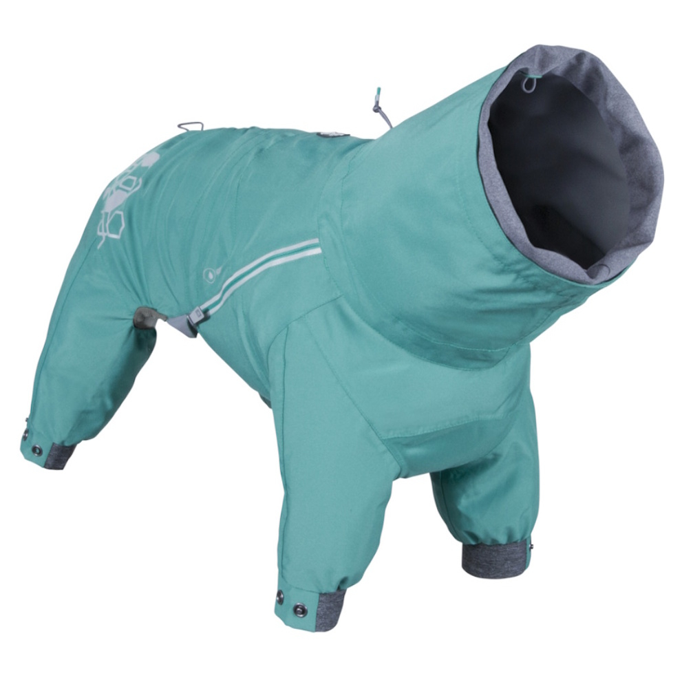 HURTTA Mudventure overal ECO oblečenie pre psov pávia zeleň 1 ks, Veľkosť oblečku: 25S