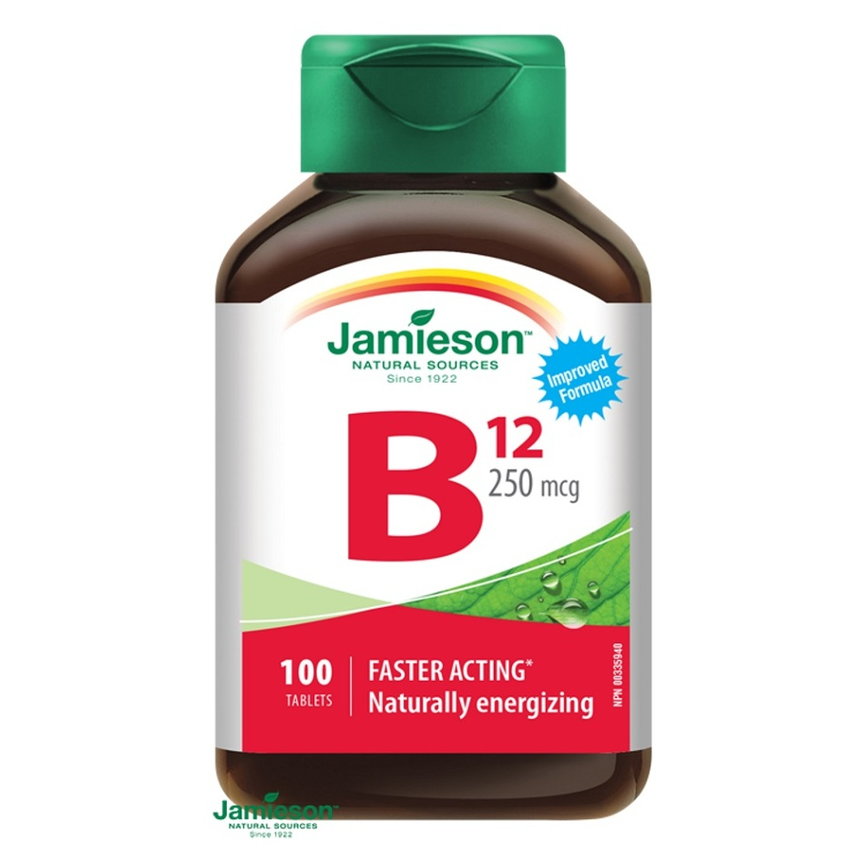 JAMIESON Vitamín B12 250 mcg 100 tabliet
