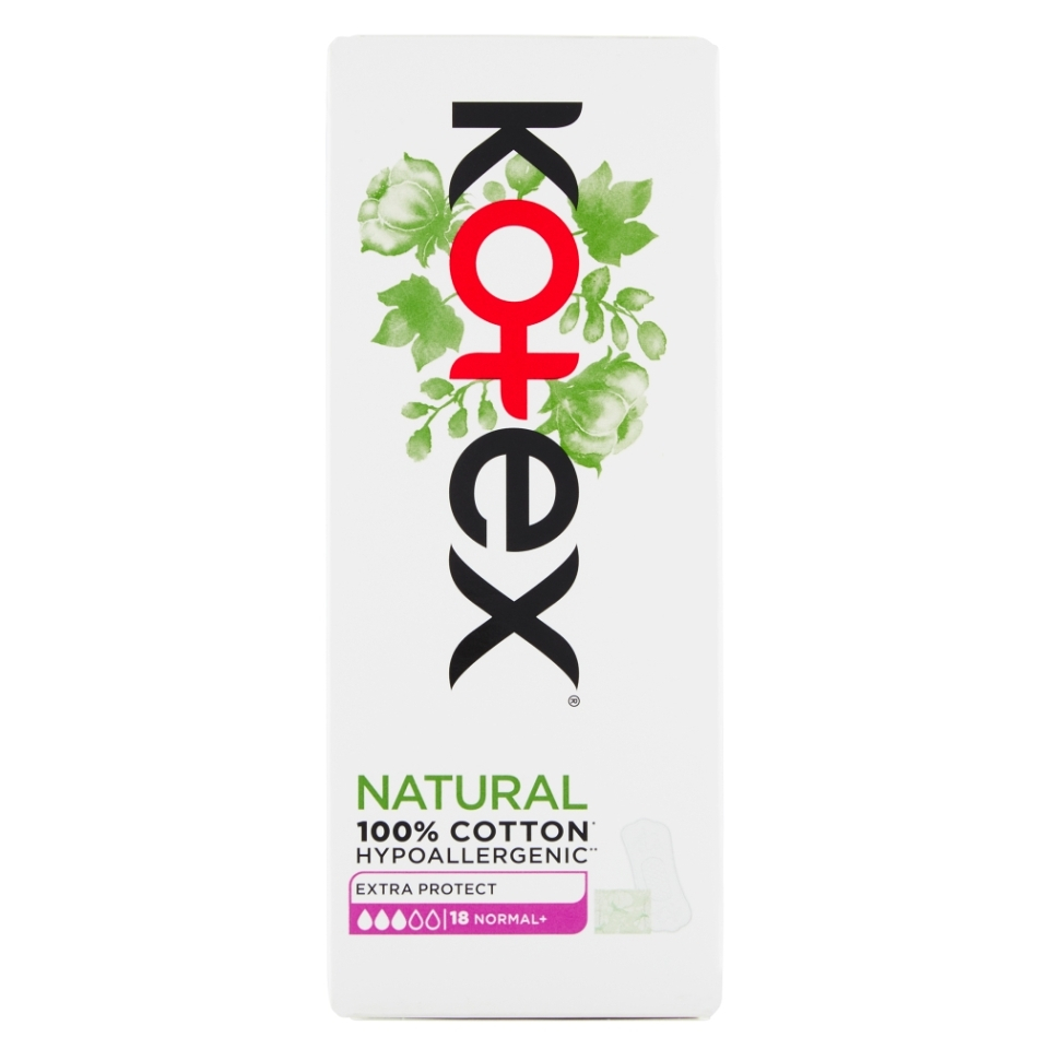 KOTEX Natural Slipové vložky Normal 18 kusov