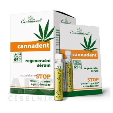 Cannaderm CANNADENT regeneračné sérum na afty a opary 10x1,5 ml