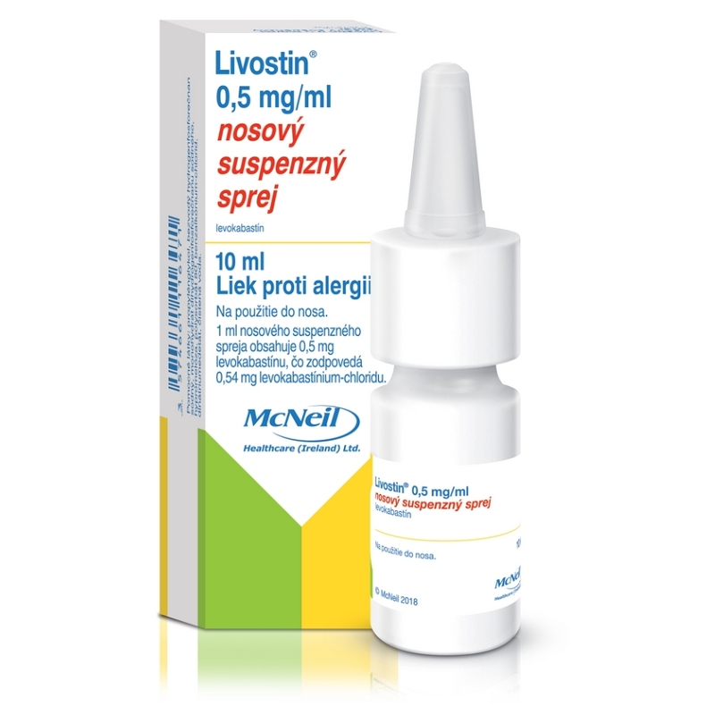 LIVOSTIN 0,5 mgml nosový suspenzný sprej liek proti alergii 10 ml