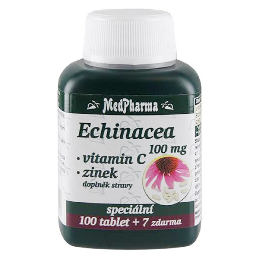 MEDPHARMA Echinacea 100 mg  vitamín C  zinok 107 tabliet