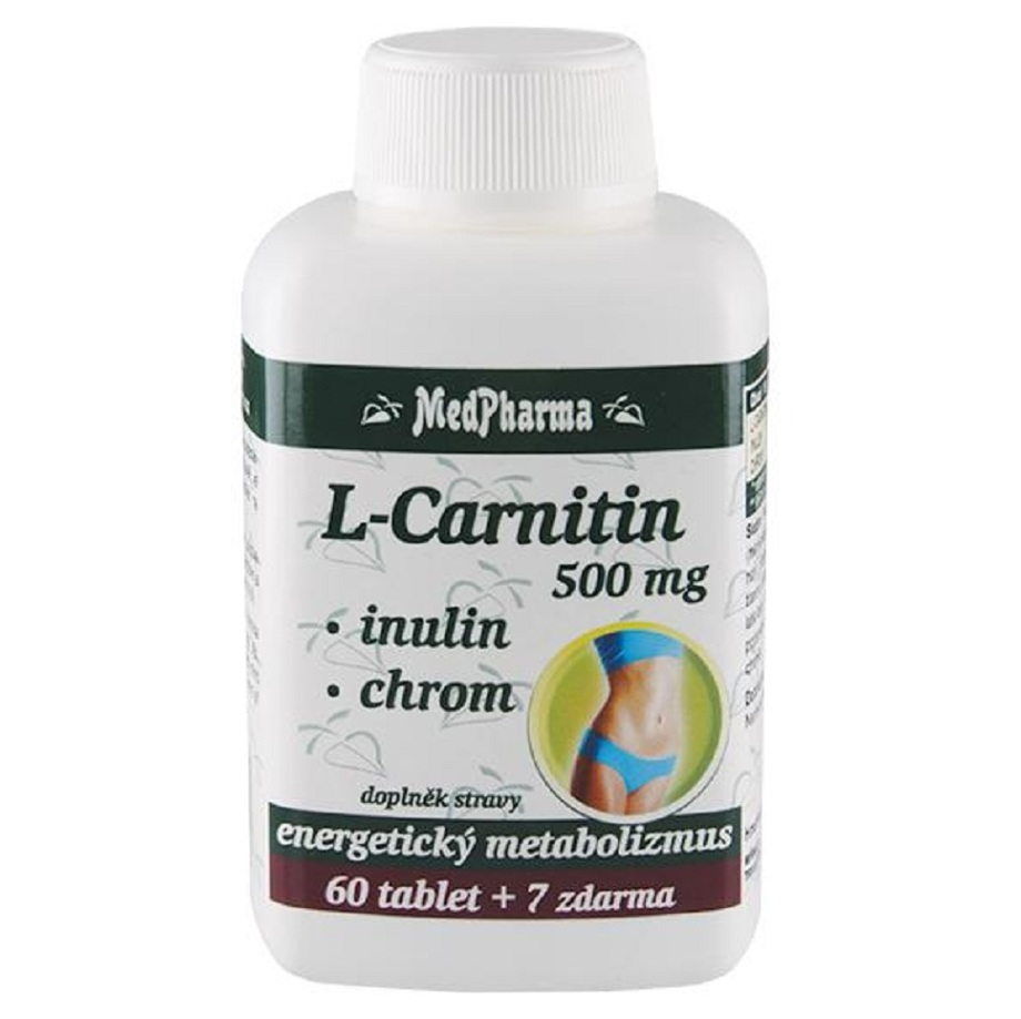MEDPHARMA L-Carnitin 500 mg  inulín  chróm 67 tabliet