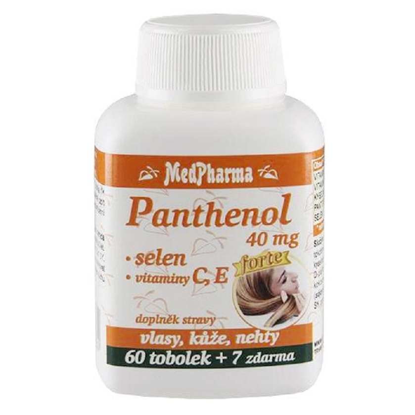 MEDPHARMA Panthenol 40 mg  selén  vitamíny C, E 67 kapsúl