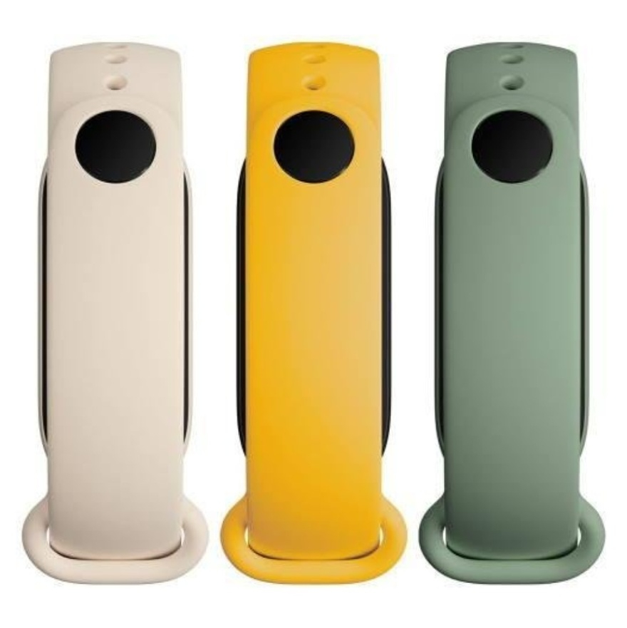 XIAOMI Mi Smart Band 6 Strap náhradné náramky žltý, olivový, béžový 3 ks