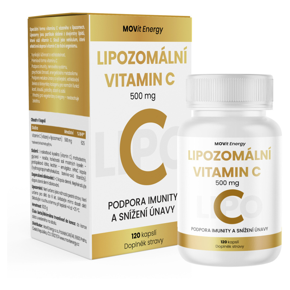 MOVIT ENERGY Lipozomálny vitamín C 500 mg 120 kapsúl