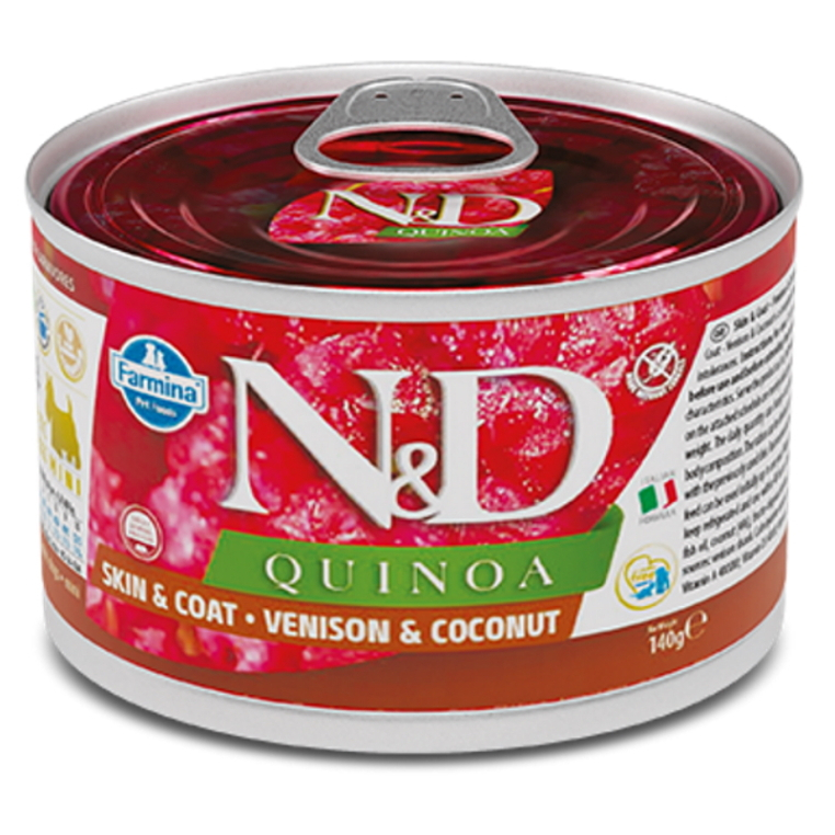 ND Quinoa Venison  Coconut Adult Mini pre malé plemená psov 140 g
