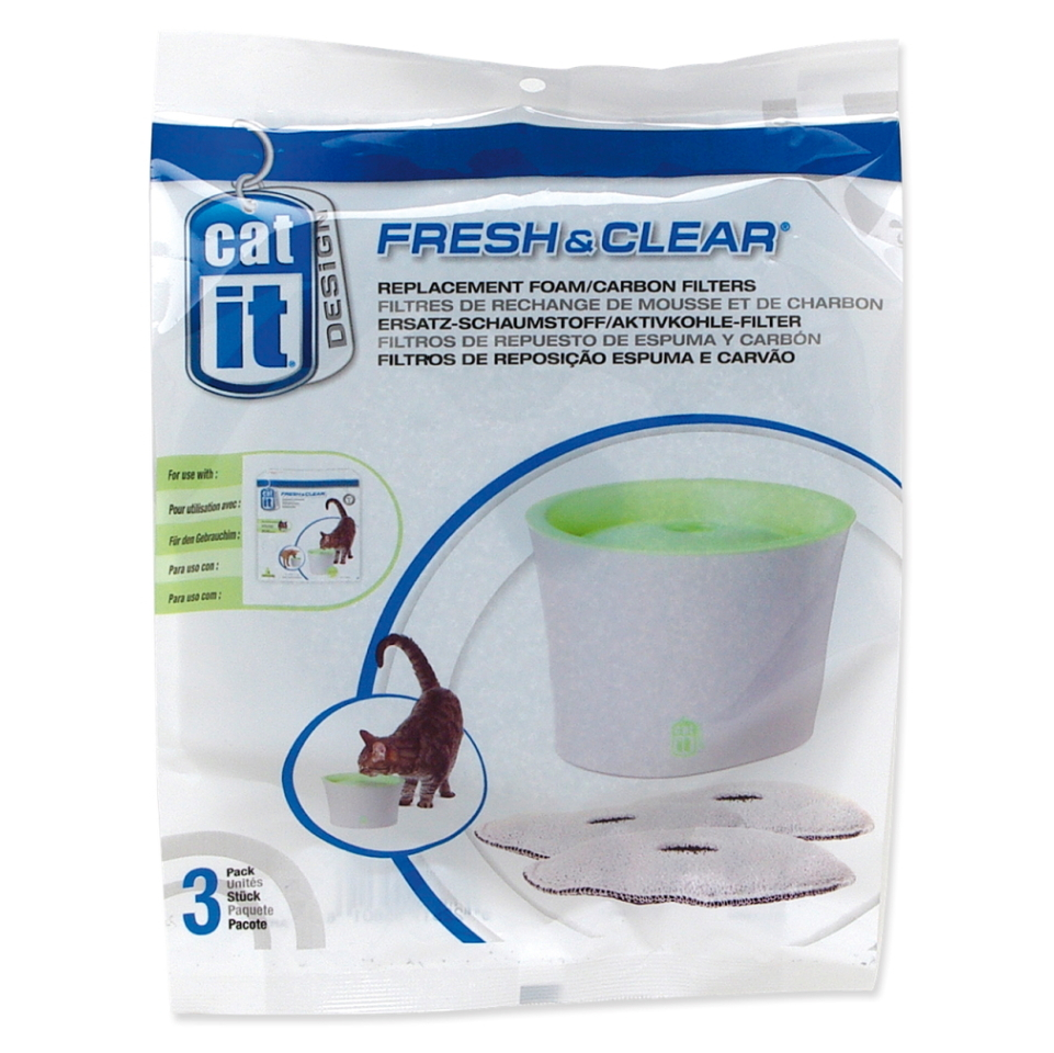 CATIT Freshclear náhradný filter molitanuhlie do fontány veľké 3 ks