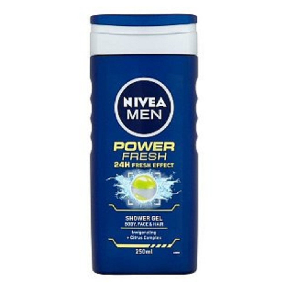 NIVEA Men Power Refresh Sprchový gél na telo, tvár a vlasy 250 ml