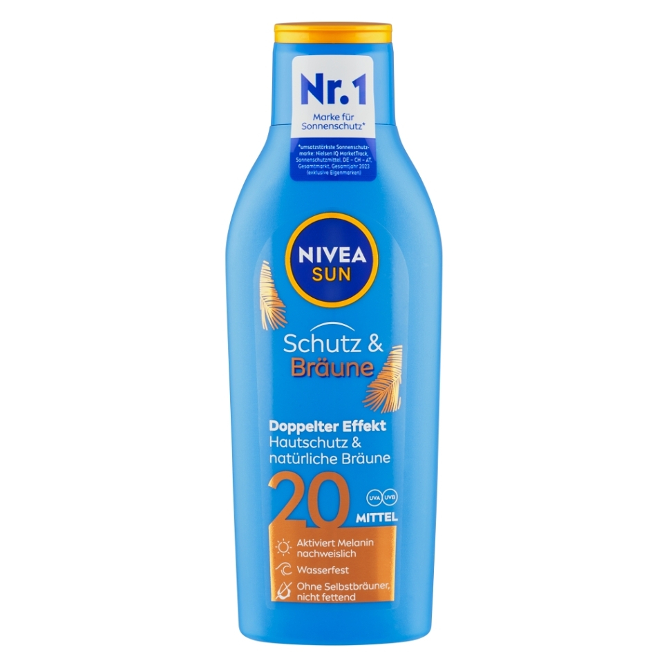 NIVEA Sun Mlieko na opaľovanie podporujúce zhnednutie OF 20 200 ml