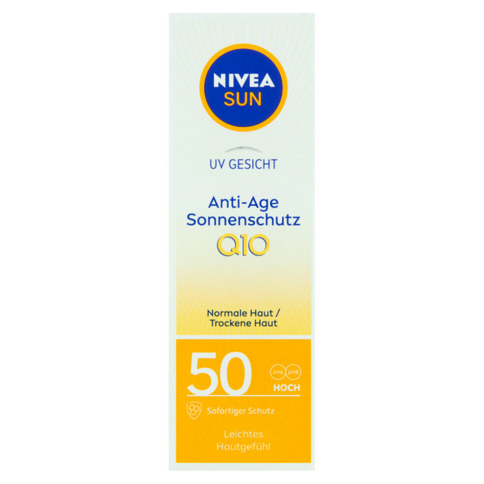 NIVEA Sun Pleťový krém na opaľovanie proti vráskam Q10 OF 50 50 ml