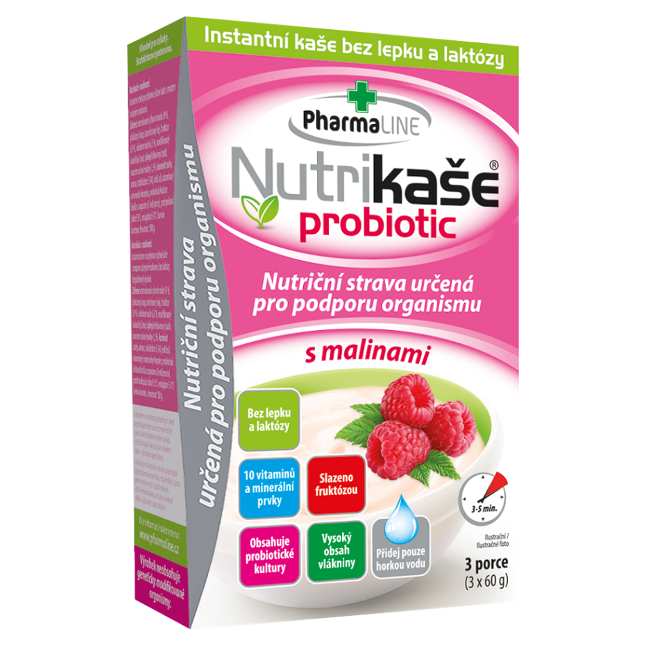 MOGADOR Nutrikaša probiotic s malinami 3 x 60 g