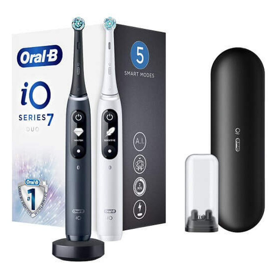 ORAL-B iO7 Series Duo Pack Black Onyx  White Extra Handle elektrická zubná kefka