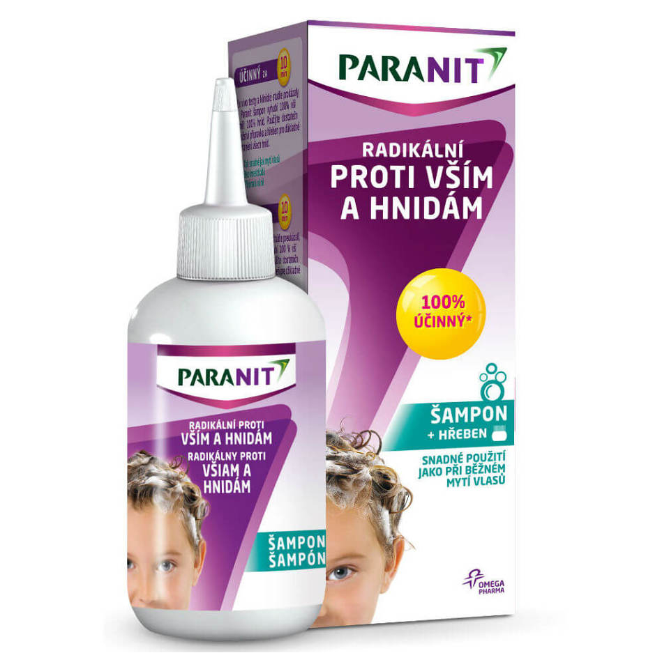 PARANIT Paranit Radikálny šampón 100 ml  hrebeň