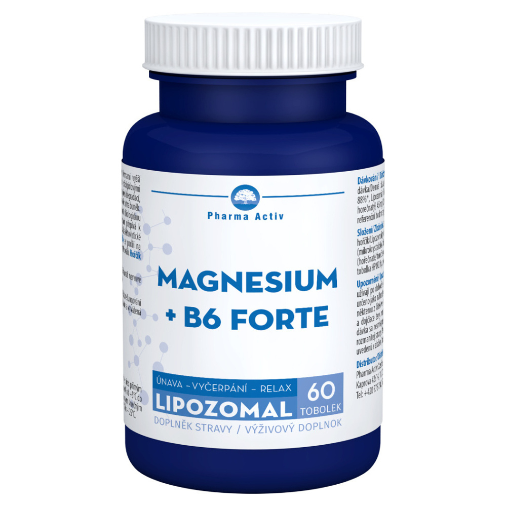 PHARMA ACTIV Lipozomal magnesium  B6 forte 60 kapsúl