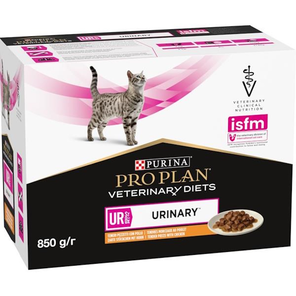 PURINA PRO PLAN Vet Diets UR StOx Urinary Chicken kapsička pre mačky 10x85 g