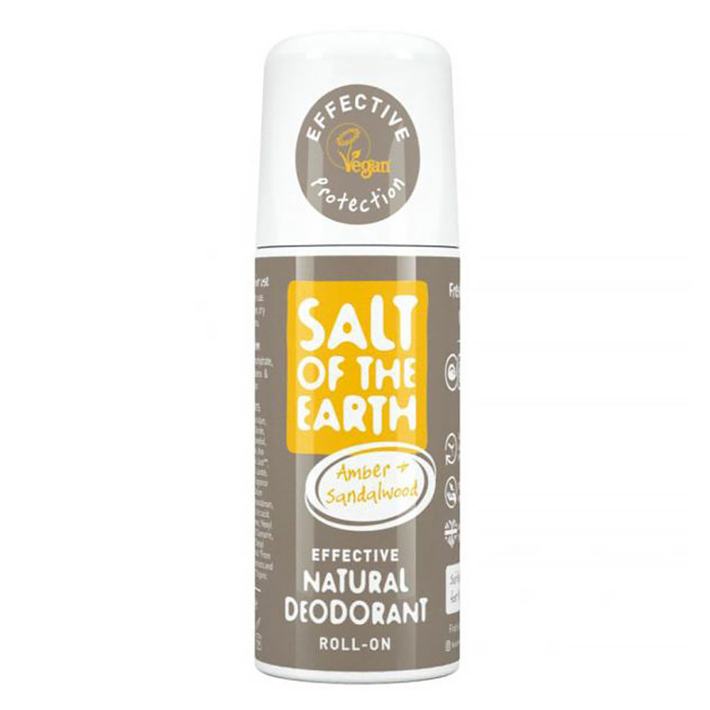 SALT OF THE EARTH Prírodný minerálny dezodorant roll-on Amber  Santalwood 75 ml