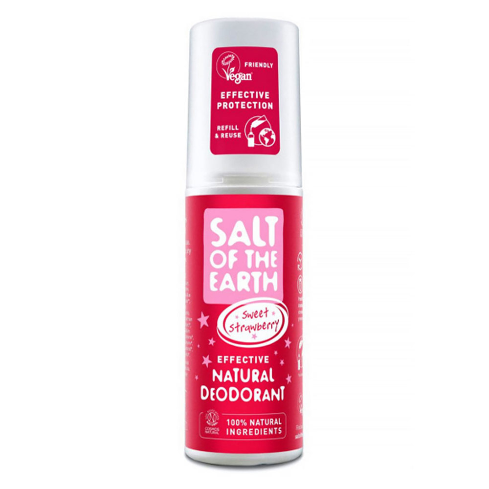 SALT OF THE EARTH Prírodný minerálny dezodorant spray Sweet Strawberry pre dievčatá 100 ml