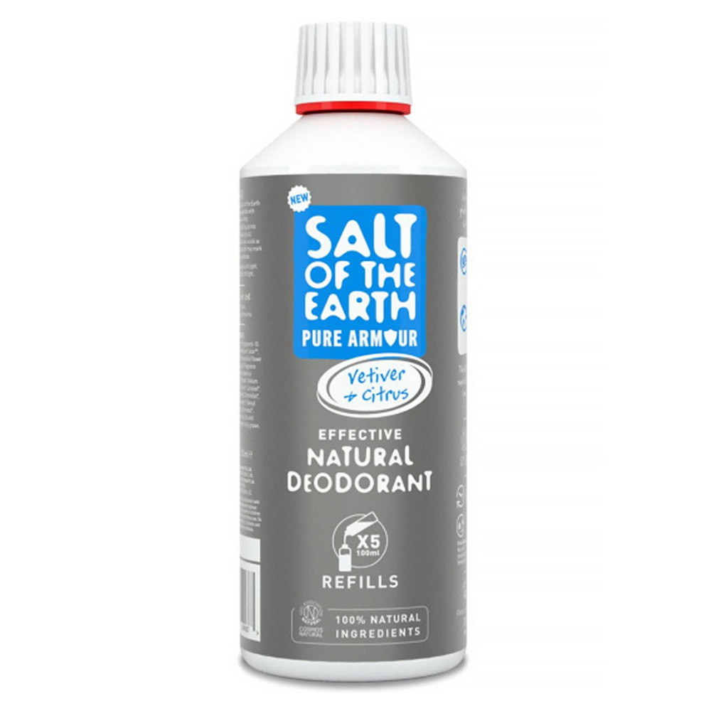 SALT OF THE EARTH Prírodný minerálny dezodorant Pure Amour Vetiver  Citrus pre mužov náhradná náplň 500 ml
