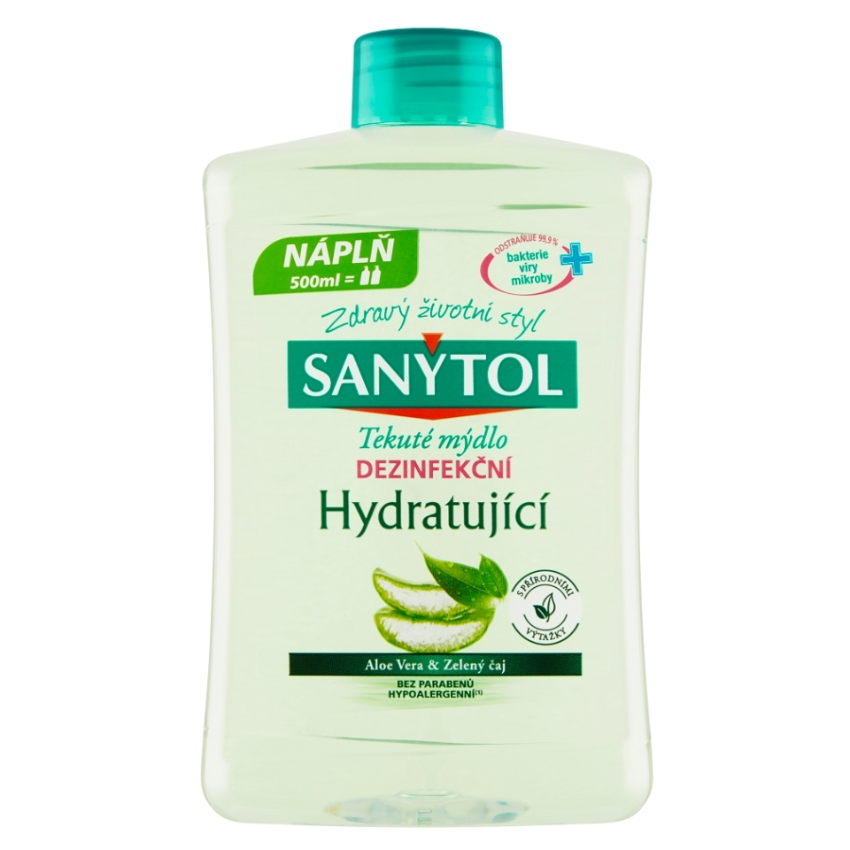 SANYTOL Dezinfekčné mydlo hydratujúce náhradná náplň 500 ml